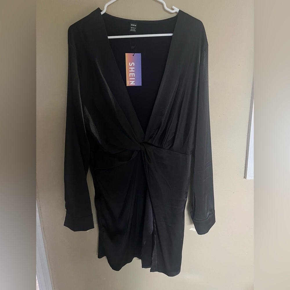 NWT Black wrap dress